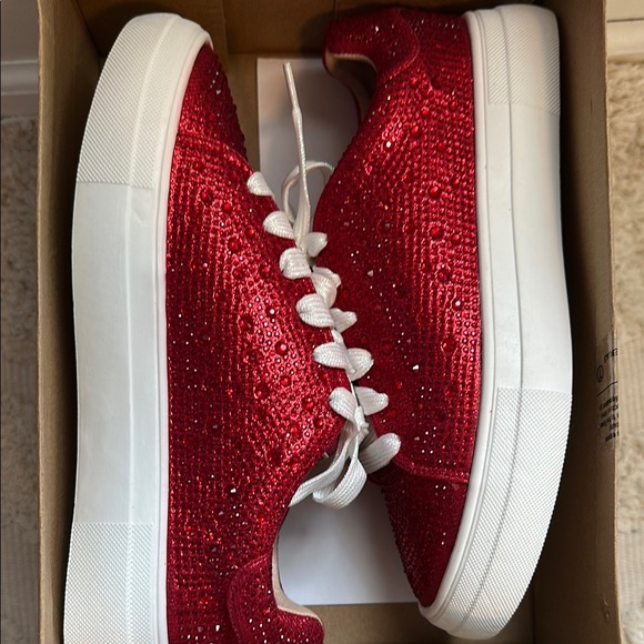 Red Rhinestone Sneakers - Picture 6 of 6